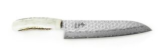 Sakai Takayuki Stag Sugihara Damascus Santoku 180mm